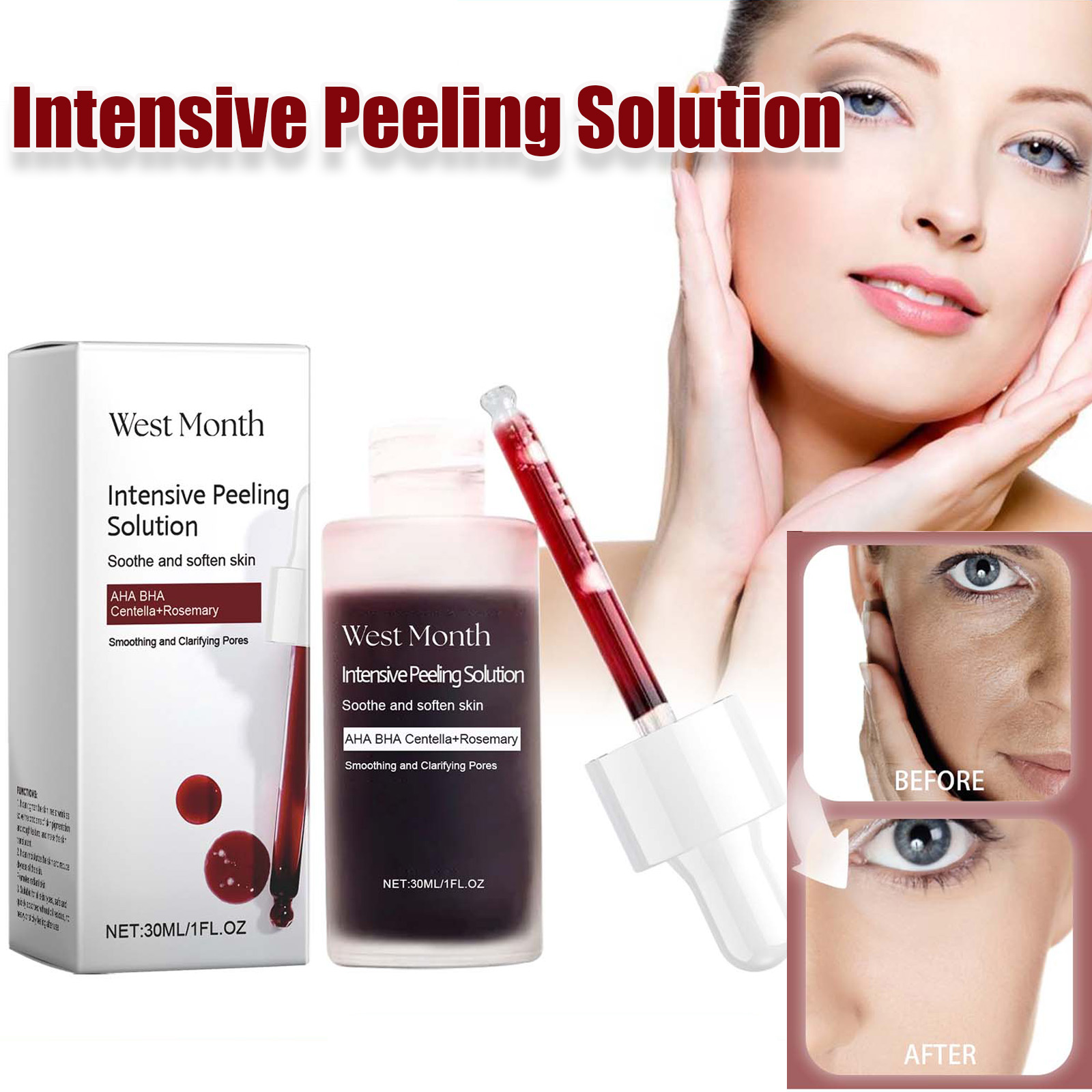 Aha Bha Exfoliant - Peeling Face Serum Anti Acne Brightening