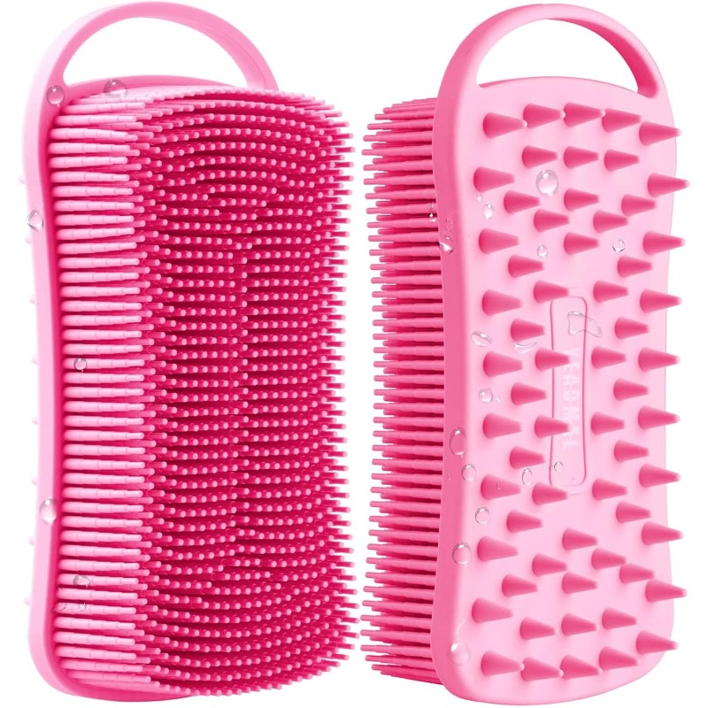 Dual-use Silicone Body Scrubbe - Aha Bha Exfoliant ulasan dan harga