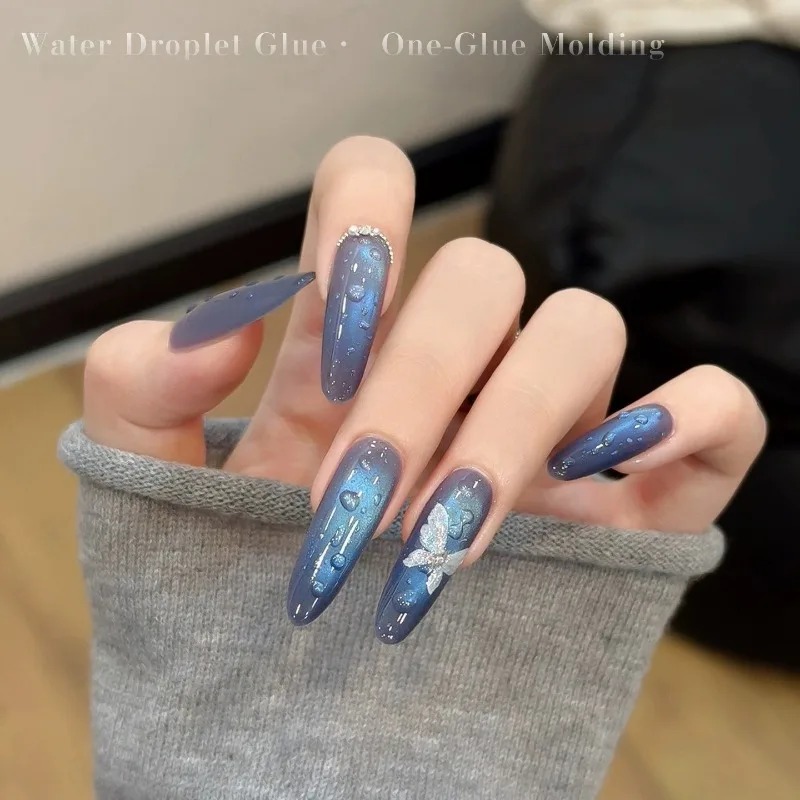 Water Drop Nail Gel Set 3D Cry - Cucumber Cooling Gel ulasan dan harga