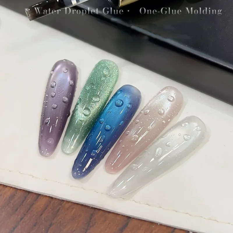 Water Drop Nail Gel Set 3D Cry - Cucumber Cooling Gel ulasan dan harga