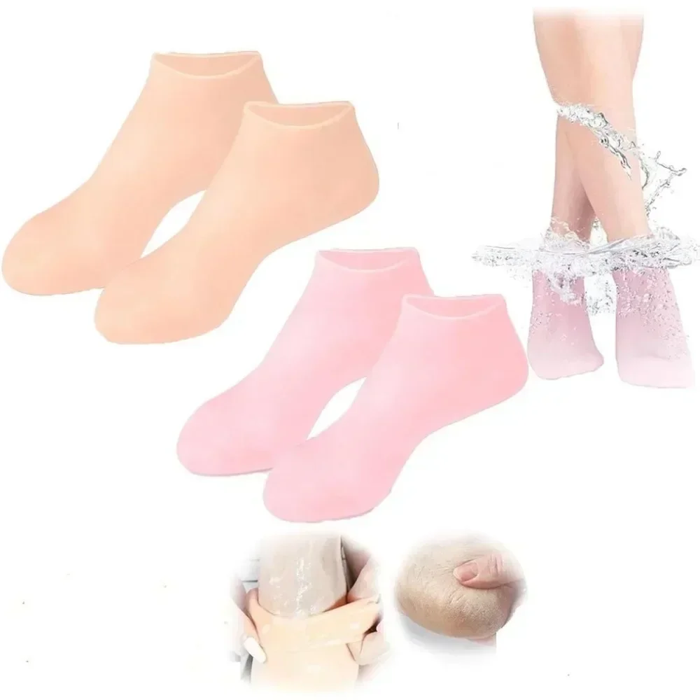 1Pair Silicone Socks Foot Spa  - Aha Bha Exfoliant ulasan dan harga