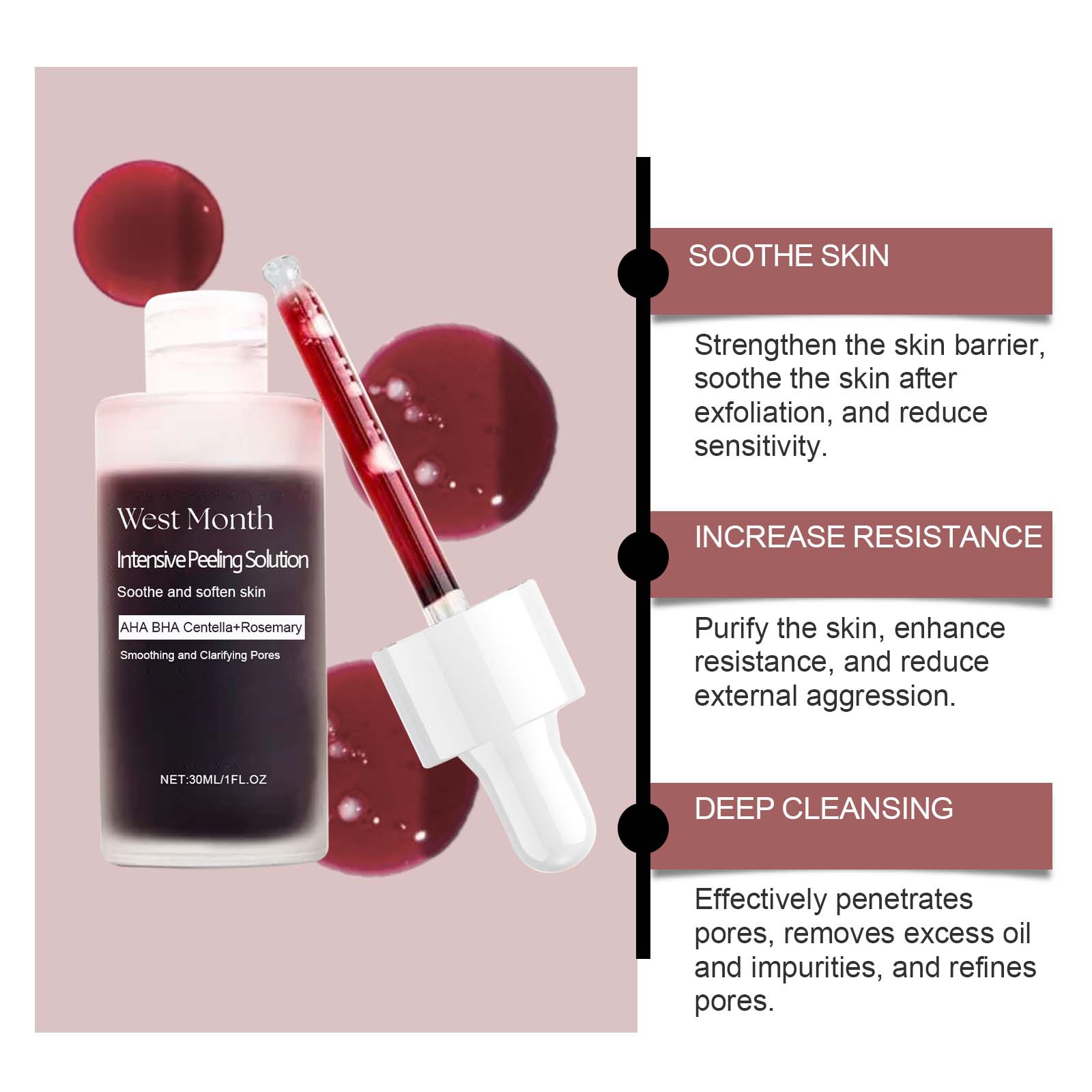 Peeling Face Serum Fruit Acid  - Aha Bha Exfoliant ulasan dan harga