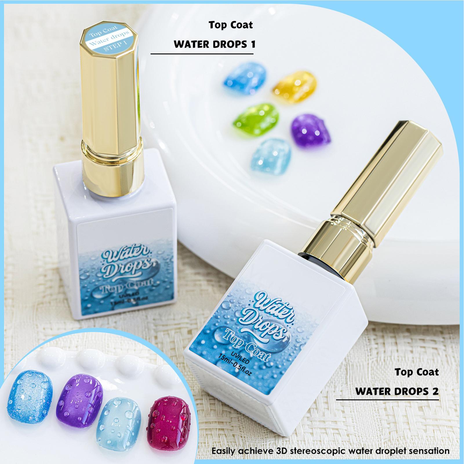 3D Water Droplets Top Coat Gel - Cucumber Cooling Gel ulasan dan harga