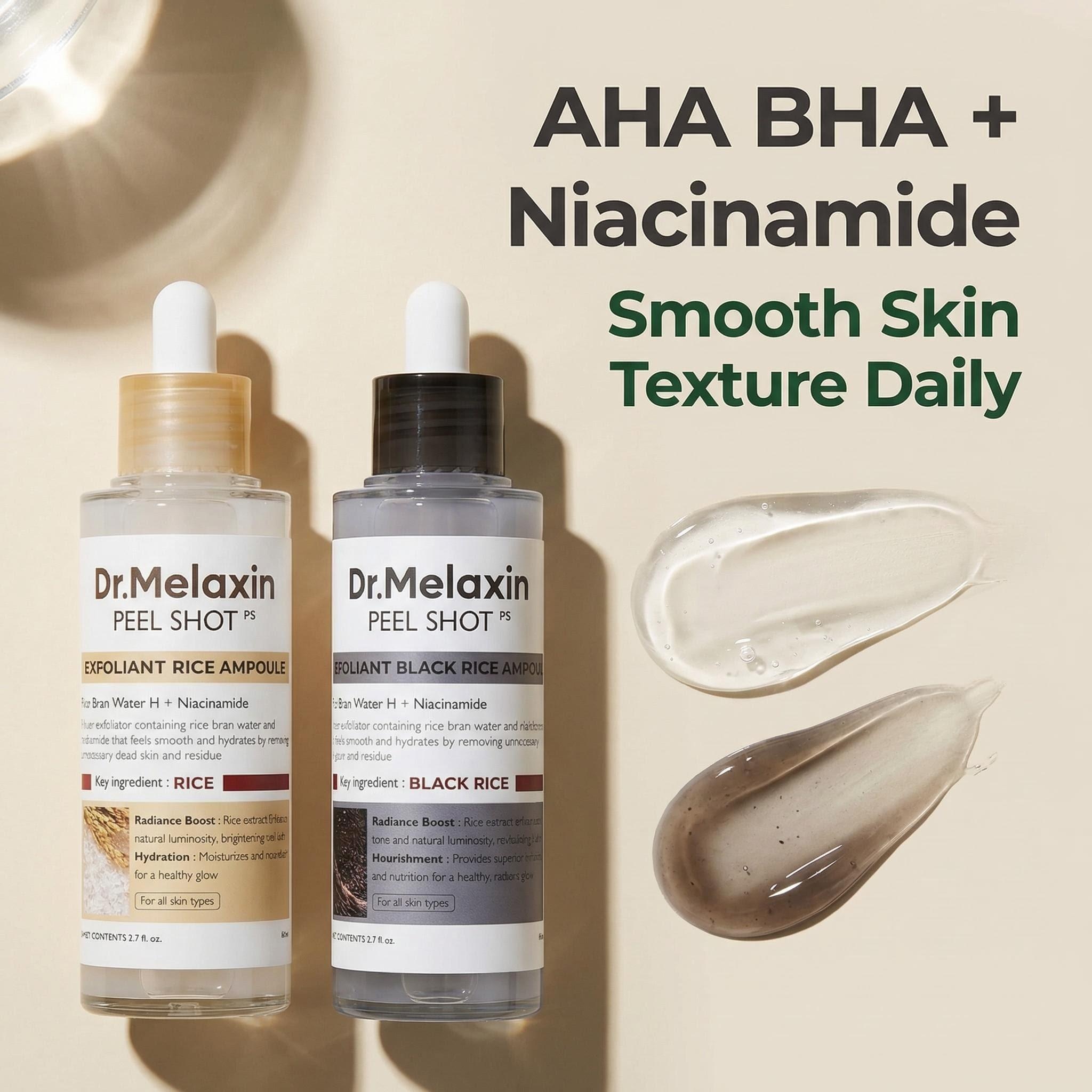 Black Rice Exfoliating Ampoule - Aha Bha Exfoliant ulasan dan harga